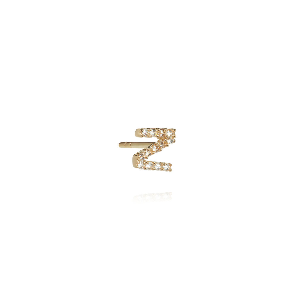 18ct Gold Diamond Initial Z Single Stud Earring | Annoushka jewelley